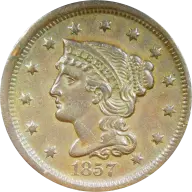 1857 Braided Hair large cent