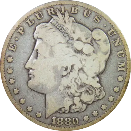 1880-CC Morgan silver dollar