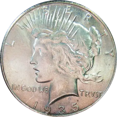1935-S Peace silver dollar
