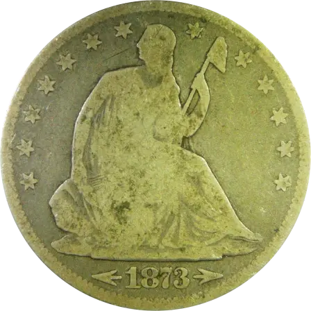 1873-CC Seated Liberty half dollar