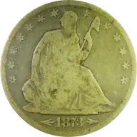 1873-CC Seated Liberty half dollar
