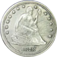 1878-CC Seated Liberty quarter