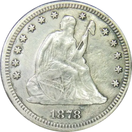 1878-CC Seated Liberty quarter